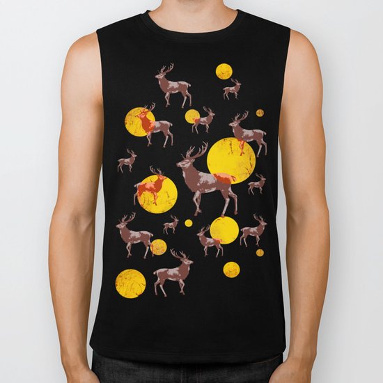 dear deers - christmas Biker Tank