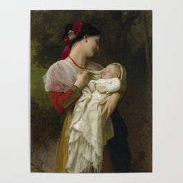 Admiration Maternelle by William-Adolphe Bouguereau Poster