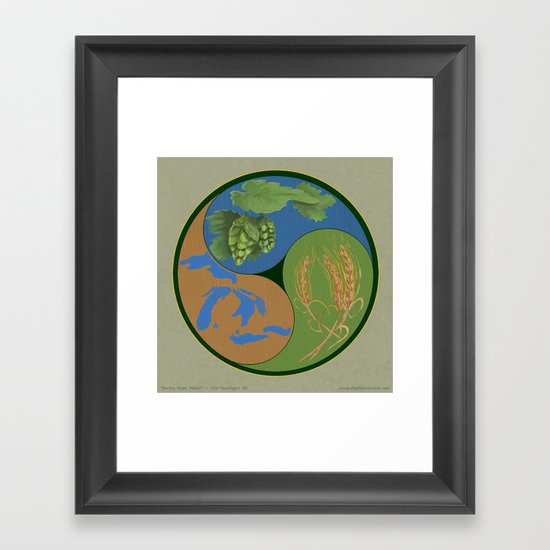 Barley, Hops, Water Framed Art Print