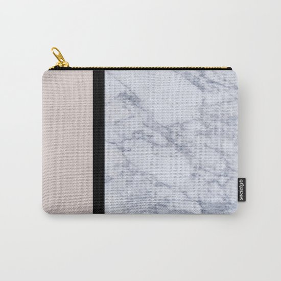 Modern minimalist blush marble Carry-All Pouch