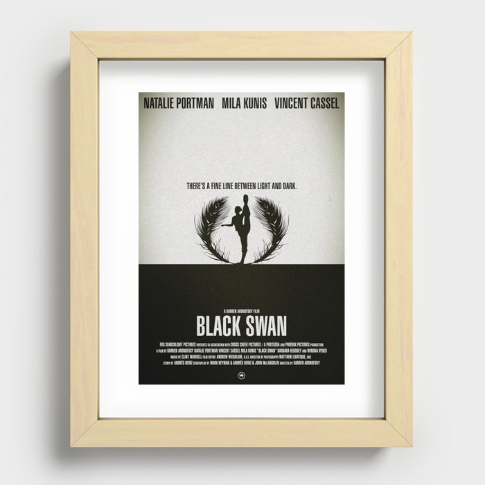 BLACK SWAN Recessed Framed Print