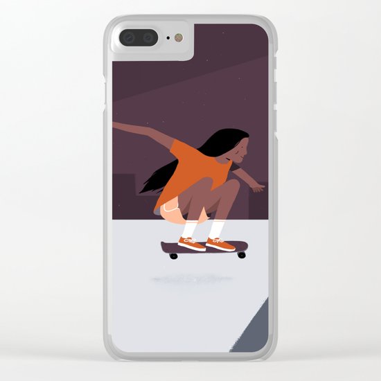 Skate Girls Series Clear iPhone Case