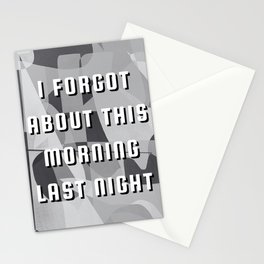 Morning and night fun typography Stationery Card