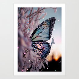 Sparkling Butterfly Art Print