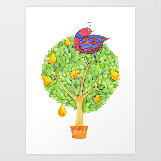 Partridge in a Pear Tree Art Print
