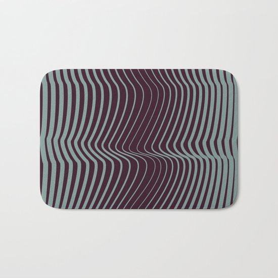 OpArt WaveLines 1 Bath Mat