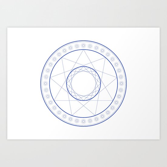 Anime Magic Circle 9 Art Print