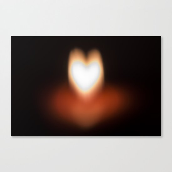 Camera blur flame heart Canvas Print