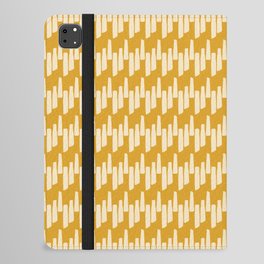 Modern Ink Weave Ikat Mudcloth Pattern in Marigold Honey Mustard Ochre iPad Folio Case