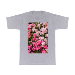 Blooming Pink Rose Flowers T Shirt