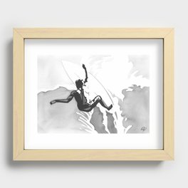 Off the Top Surfer Recessed Framed Print