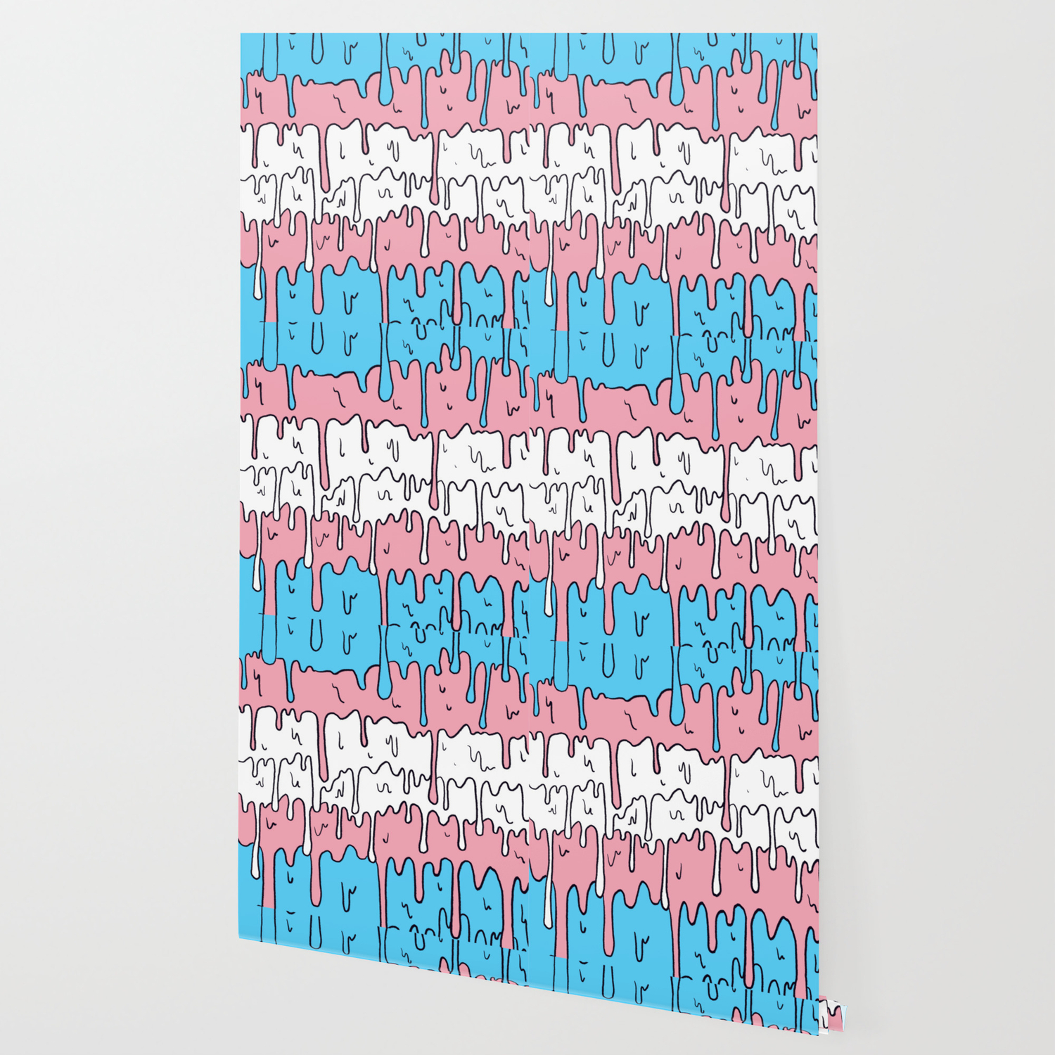 Pastel Kawaii Melting Trans Pride Lgbtq Design Wallpaper By