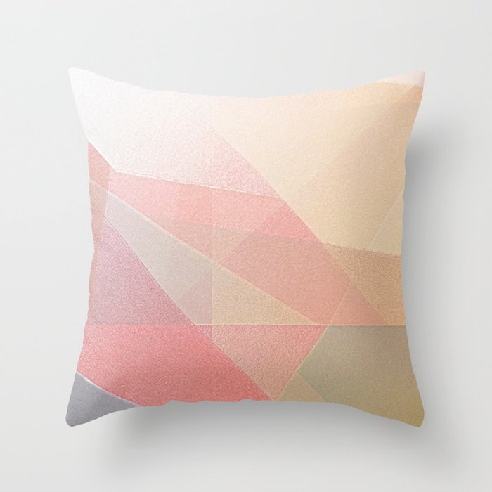 Sunset Mountains Geometric Abstract Throw Pillow By Anutu