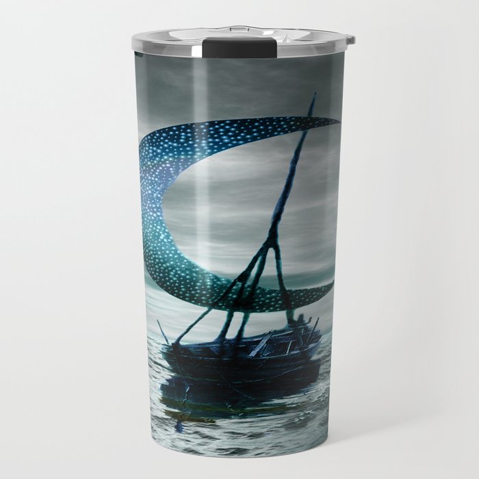 Boat and Moon Travel Mug