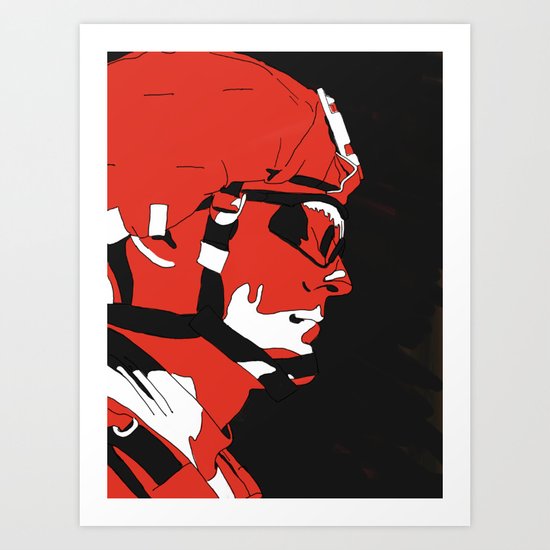 Red soldier Art Print