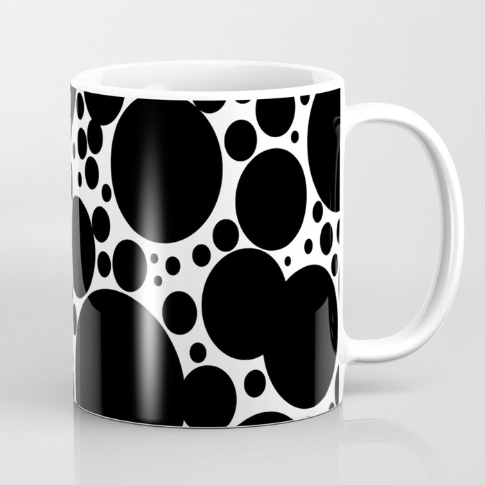 Black Bubbles Pattern Kusama Coffee Mug