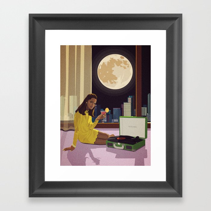 Moonlight Tunes Framed Art Print