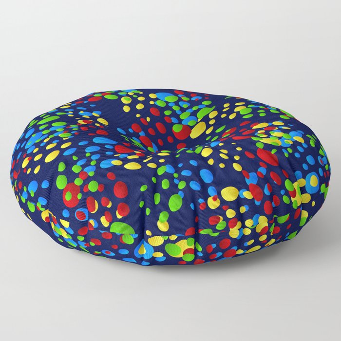 Colorful Paint Drops Design  Floor Pillow