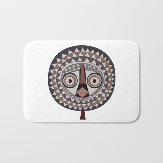 African Tribal Mask No. 2 Bath Mat