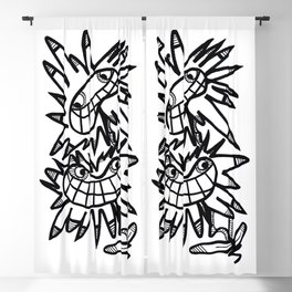 Spiky Flowers Blackout Curtain