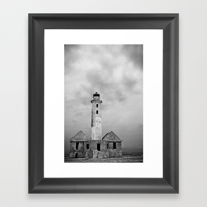 Deserted Lighthouse Framed Art Print