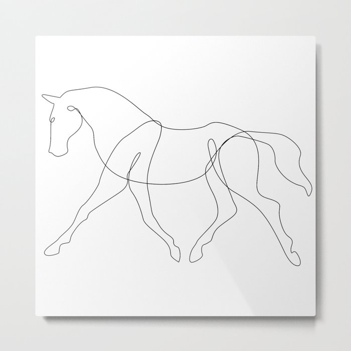 Horse line art #3 Metal Print