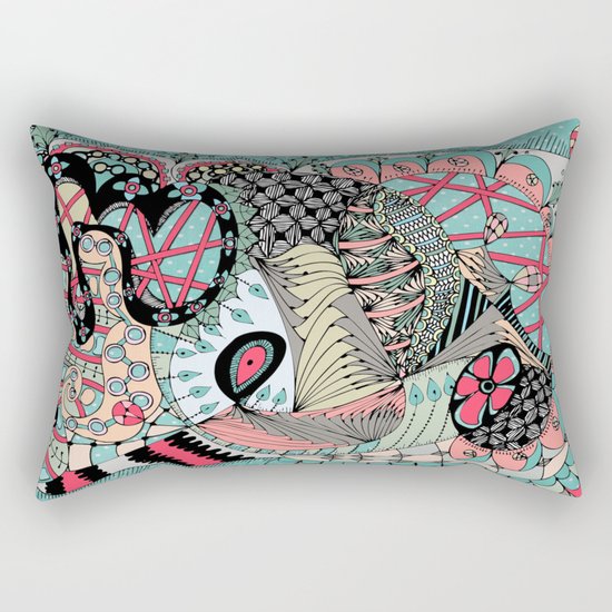 The eye looking flower Rectangular Pillow
