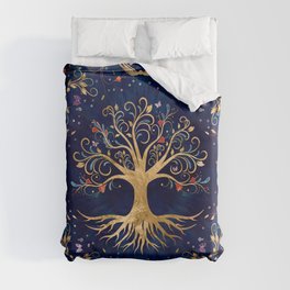 Colorful Tree of Life - Yggdrasil  Duvet Cover