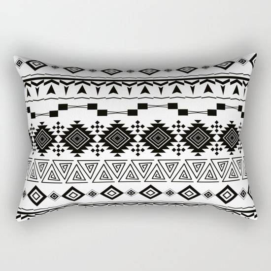 Aztec black white pattern. Rectangular Pillow