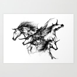 cool sketch 131 Art Print | War, Sci-Fi, Horse, Powerful, Animal, Myth, Legend, Epic, Anime, Concept 
