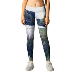 End of summer by the river Leggings