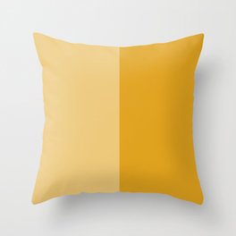 Half Mustard Throw Pillow