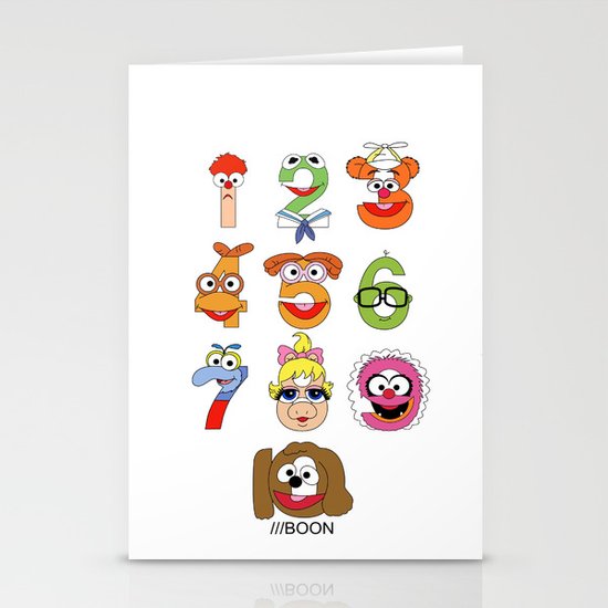 Muppet Babies Numbers Stationery Cards
