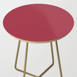 RADISH RED solid color. Dark red modern abstract pattern  Side Table