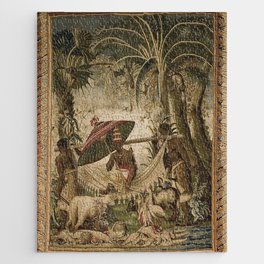 Antique 17th Century Louis XIV Ancient India French Gobelin Tapestry Jigsaw Puzzle