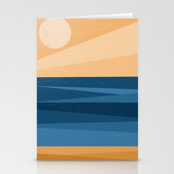 Water surface of a sandy beach Stationery Cards