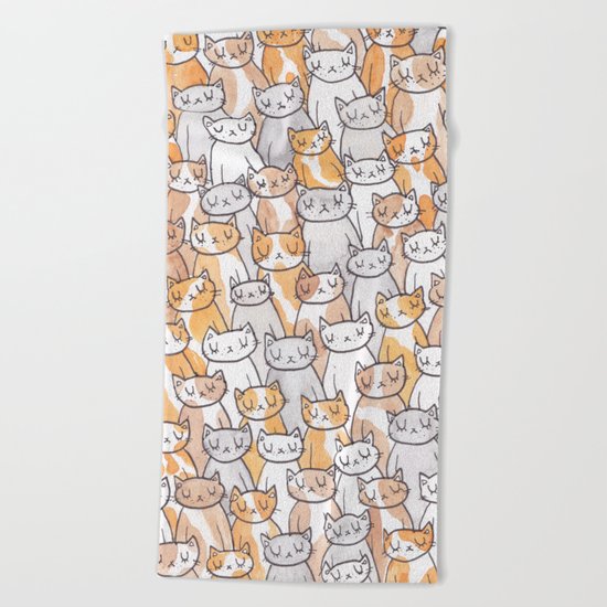 Sleepy Cats Beach Towel