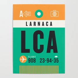 Luggage Tag A - LCA Larnaca Cyprus Poster