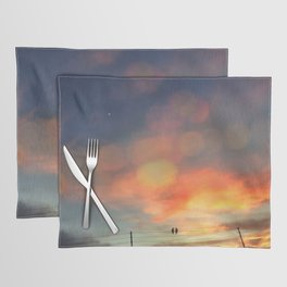 Love birds in the sunset Placemat