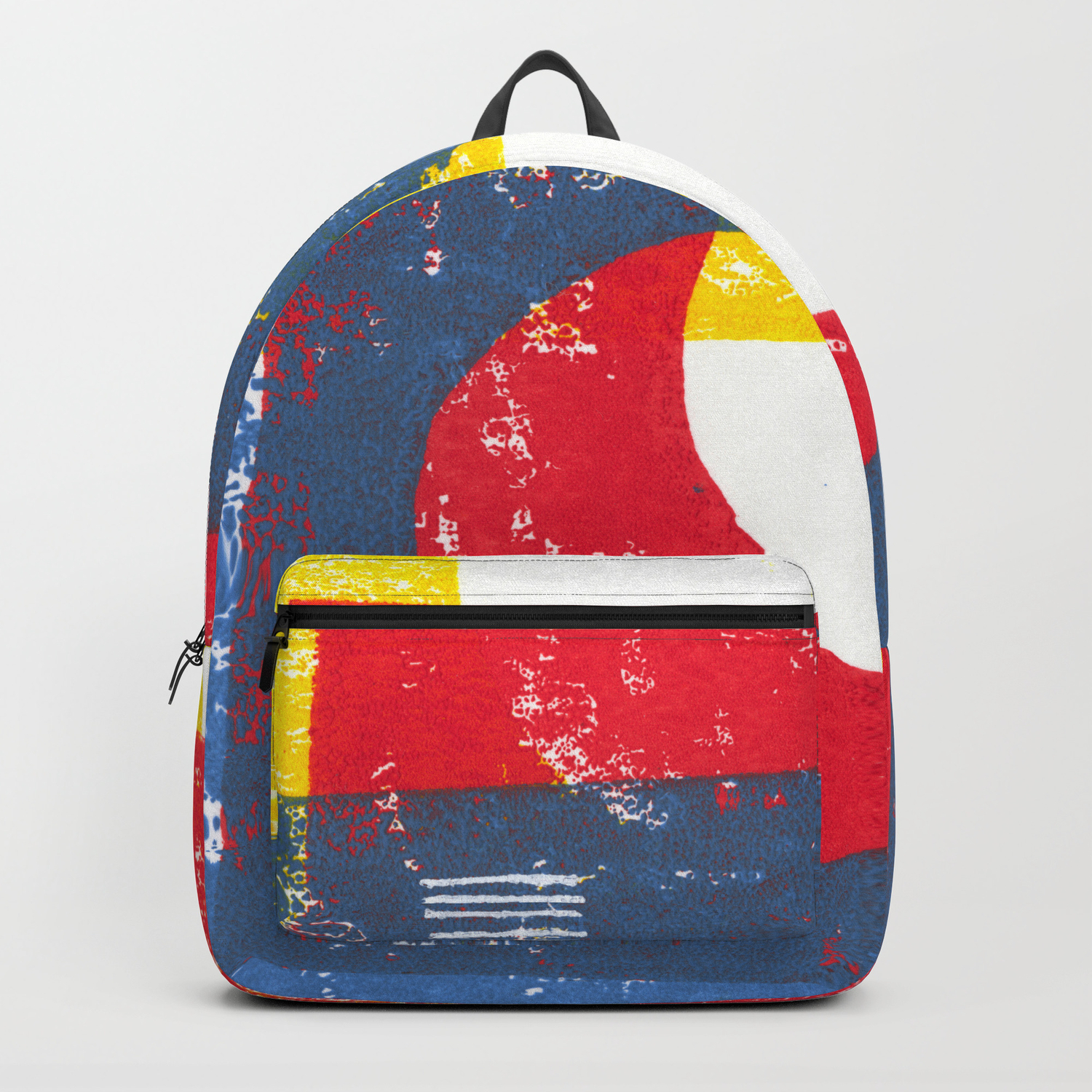 blue and yellow backpack