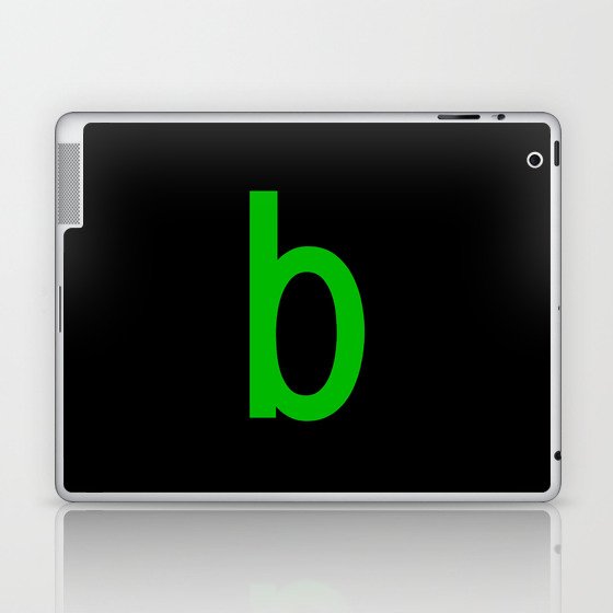 LETTER b (GREEN-BLACK) Laptop & iPad Skin