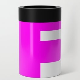 F (Magenta & White Letter) Can Cooler