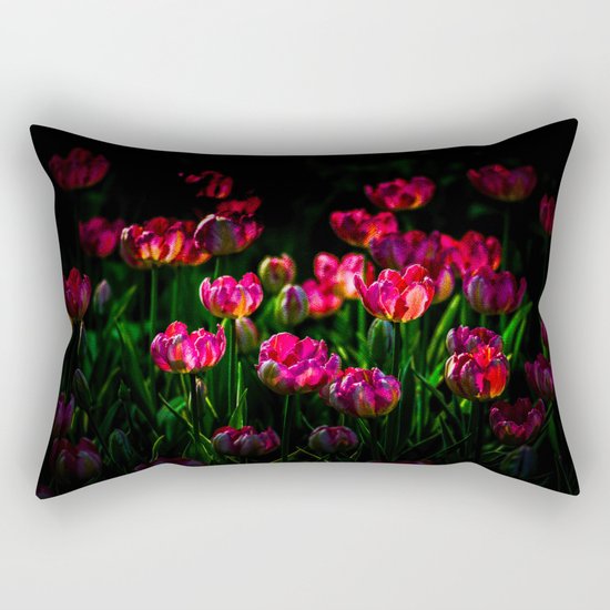 Pink tulip flowers Rectangular Pillow