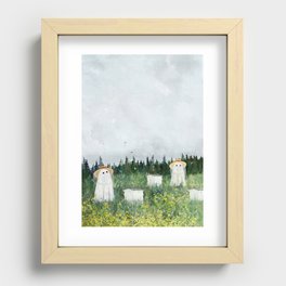 There's Ghosts By The Apiary Again... Recessed Framed Print
