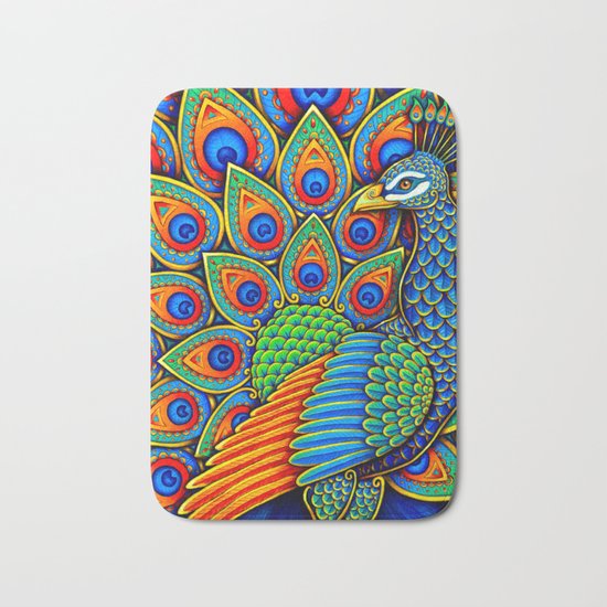 Paisley Peacock Bath Mat