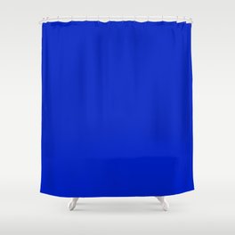 Solid Deep Cobalt Blue Color Shower Curtain