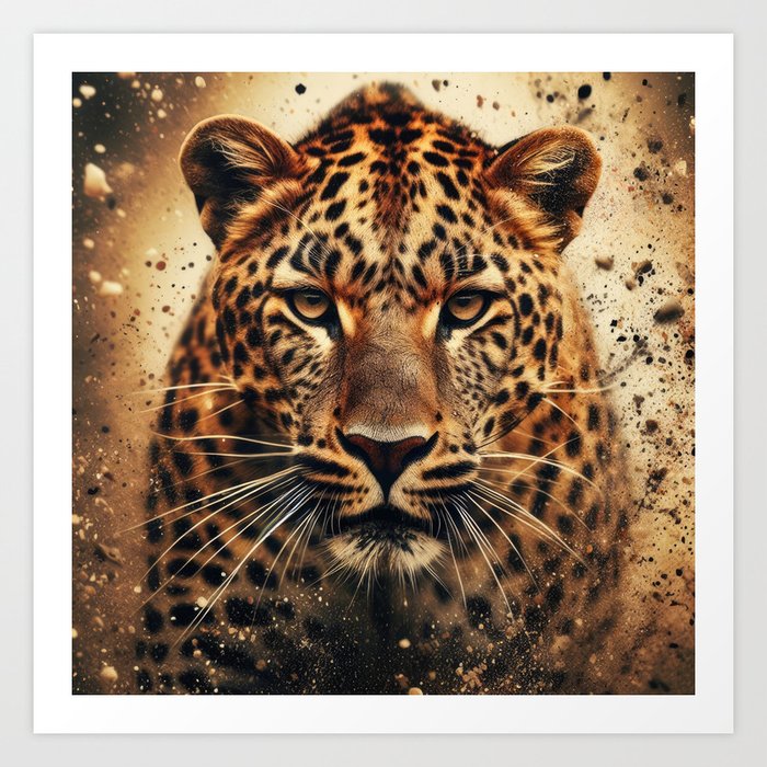 Leopard in the wild Art Print