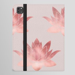 Pink Lotus Flower | Watercolor Texture iPad Folio Case