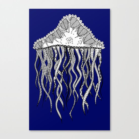 Blue Jellyfish Canvas Print