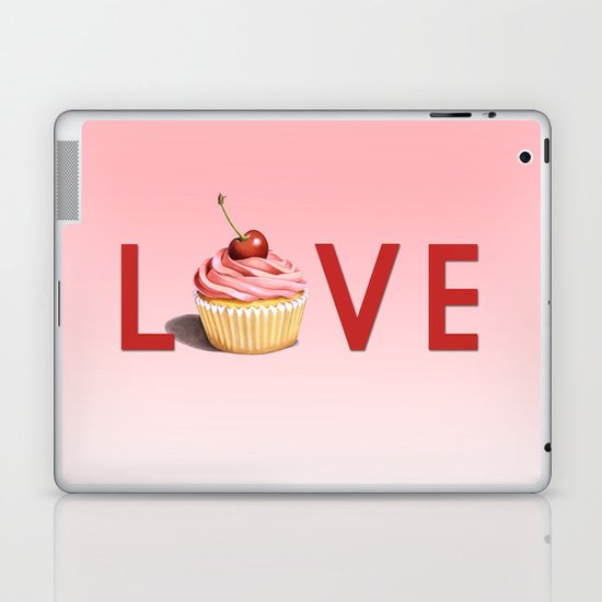Perfect Pink Cupcake LOVE Laptop & iPad Skin